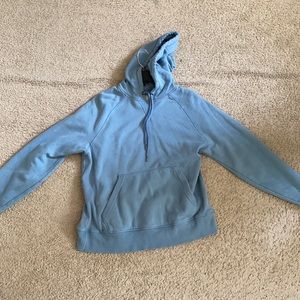Powder blue pullover hoodie